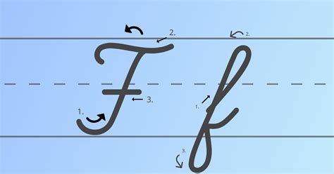 how to draw a cursive f